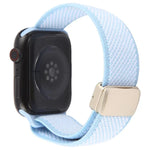 斜紋雙色彈性尼龍磁扣錶帶，適用於 Apple Watch 46mm / 49mm / 45mm / 44mm，適用於 Apple Watch 42mm / 41mm / 40mm / 38mm