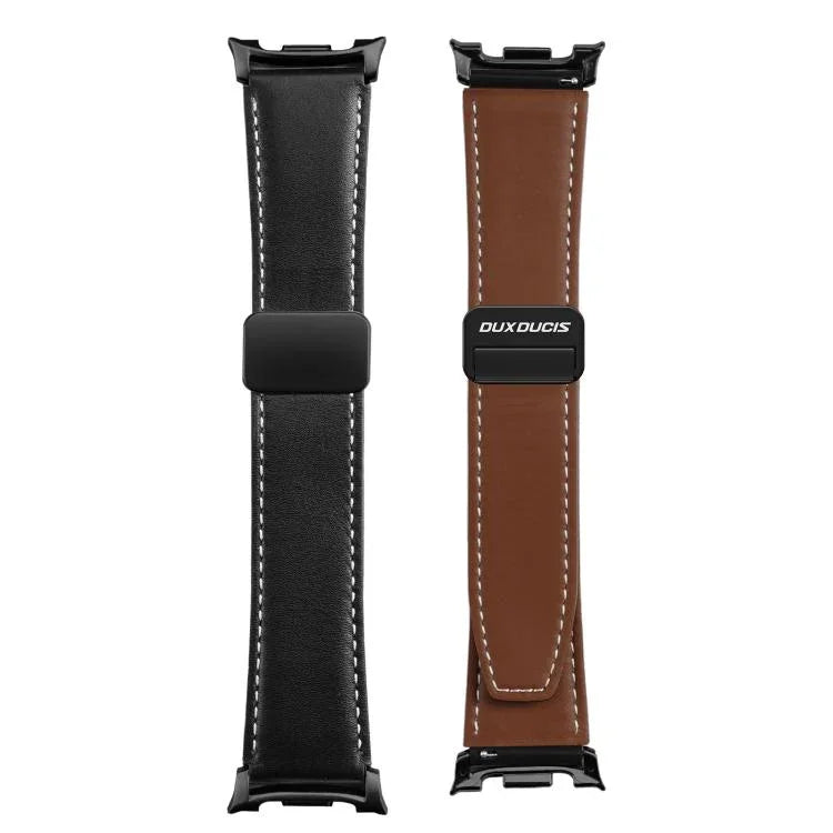 DUX DUCIS YA系列磁吸扣真皮錶帶，適用於 Samsung Galaxy Watch8 / Watch8 Classic