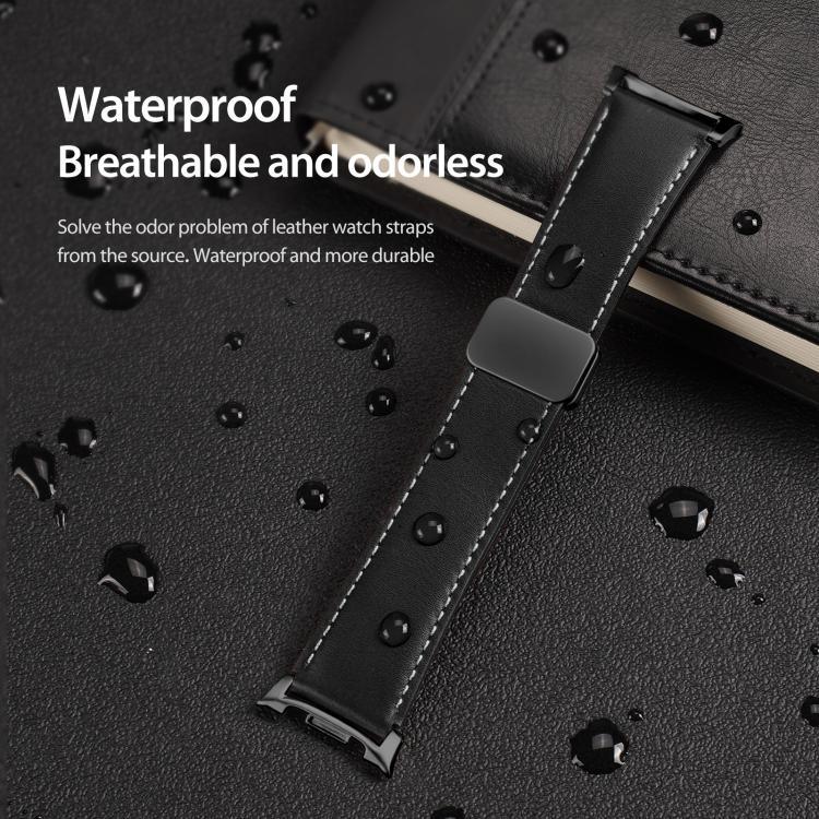 DUX DUCIS YA系列磁吸扣真皮錶帶，適用於 Samsung Galaxy Watch8 / Watch8 Classic