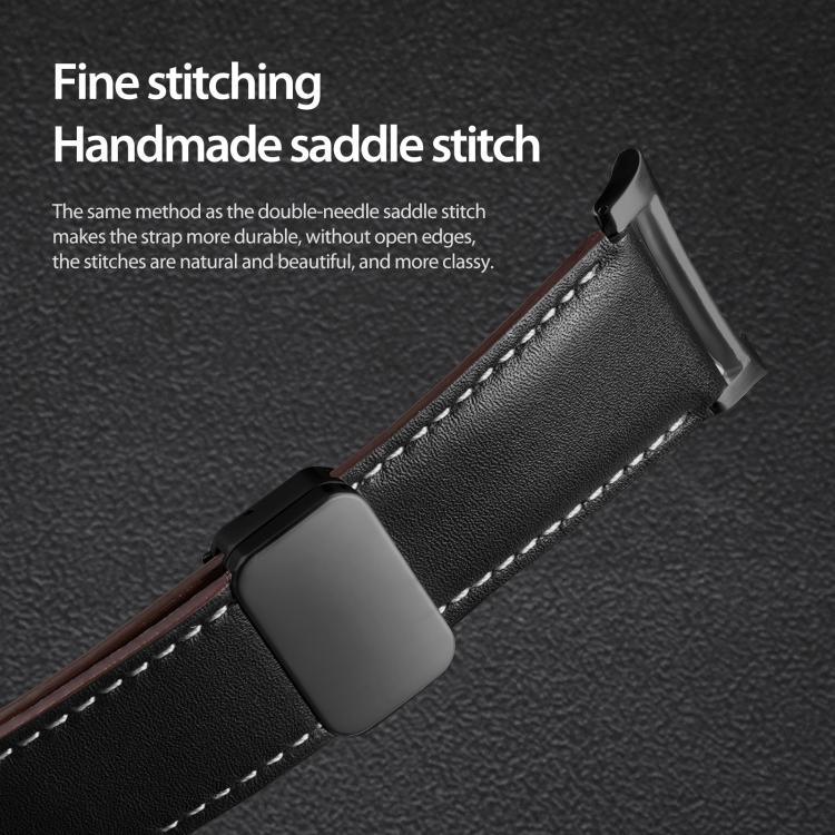 DUX DUCIS YA系列磁吸扣真皮錶帶，適用於 Samsung Galaxy Watch8 / Watch8 Classic