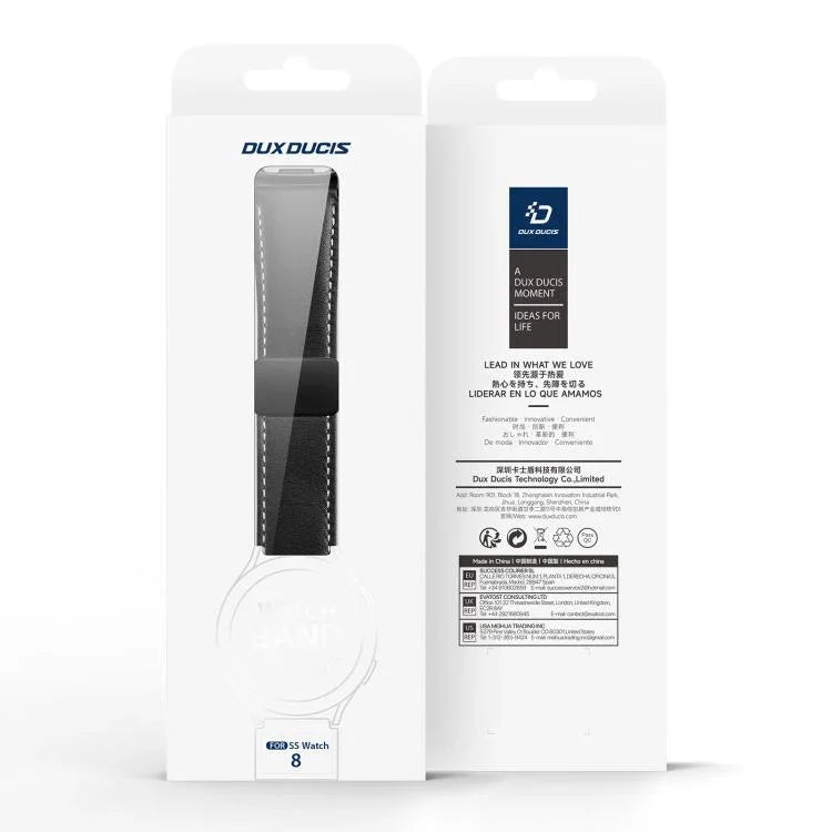 DUX DUCIS YA系列磁吸扣真皮錶帶，適用於 Samsung Galaxy Watch8 / Watch8 Classic