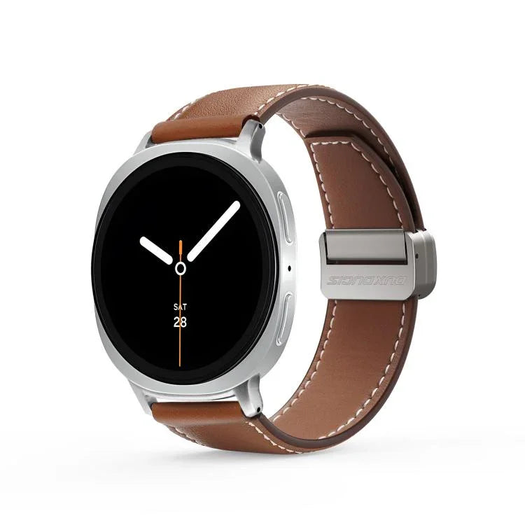 DUX DUCIS YA系列磁吸扣真皮錶帶，適用於 Samsung Galaxy Watch8 / Watch8 Classic