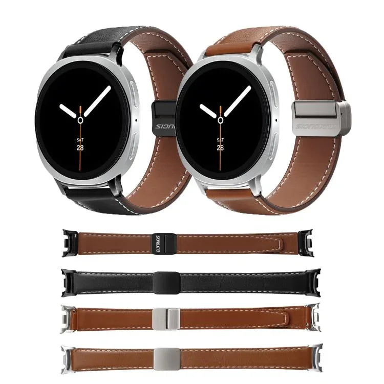 DUX DUCIS YA系列磁吸扣真皮錶帶，適用於 Samsung Galaxy Watch8 / Watch8 Classic