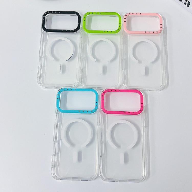 色彩對比鏡頭框透明 TPU 手機殼，適用於 iPhone 17 Pro Max、iPhone 17 Pro