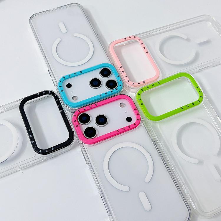 色彩對比鏡頭框透明 TPU 手機殼，適用於 iPhone 17 Pro Max、iPhone 17 Pro