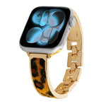豹紋手鍊合金錶帶，適用於 Apple Watch 46mm / 49mm / 45mm / 44mm，適用於 Apple Watch 42mm / 41mm / 40mm / 38mm