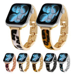 豹紋手鍊合金錶帶，適用於 Apple Watch 46mm / 49mm / 45mm / 44mm，適用於 Apple Watch 42mm / 41mm / 40mm / 38mm
