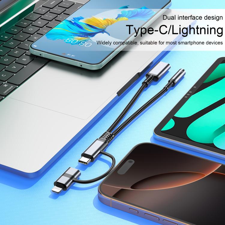 4合1 USB-C / Type-C，8針轉USB-C / Type-C，3.5毫米音頻線轉接器，Type-C，8針轉USB-C / Type-C，3.5毫米