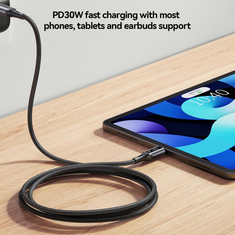 JOYROOM S-A60 StarTalk 系列 30W Type-C 轉 8 Pin 快充數據線，長度：1.2m，Type-C 轉 8 Pin
