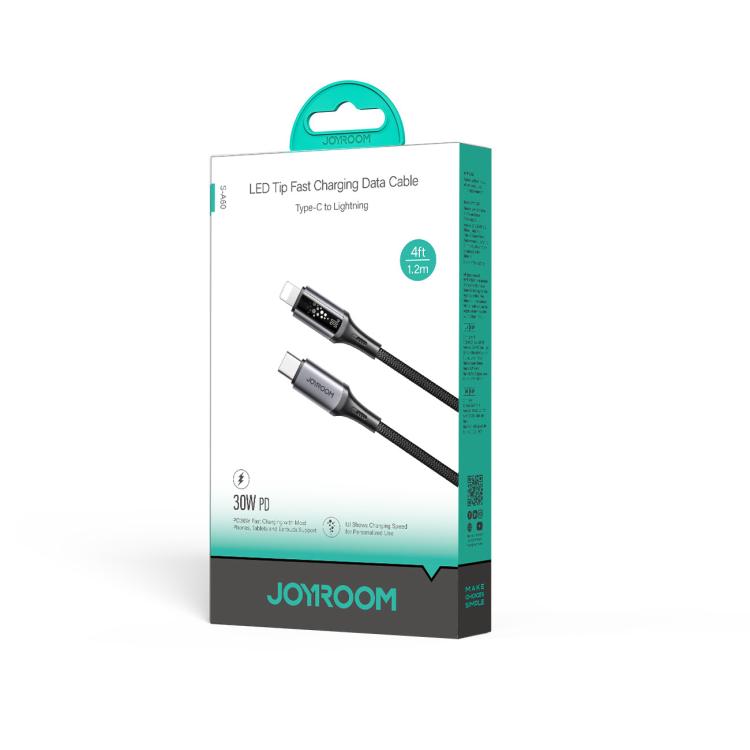 JOYROOM S-A60 StarTalk 系列 30W Type-C 轉 8 Pin 快充數據線，長度：1.2m，Type-C 轉 8 Pin