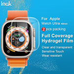 2片裝 imak 曲面全螢幕水凝膜保護貼，適用於 Apple Watch Ultra 1/2/3 49mm