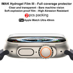 2片裝 imak 曲面全螢幕水凝膜保護貼，適用於 Apple Watch Ultra 1/2/3 49mm