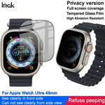 imak 高清全螢幕隱私強化玻璃保護膜，適用於 Apple Watch Ultra 1/2/3 49mm