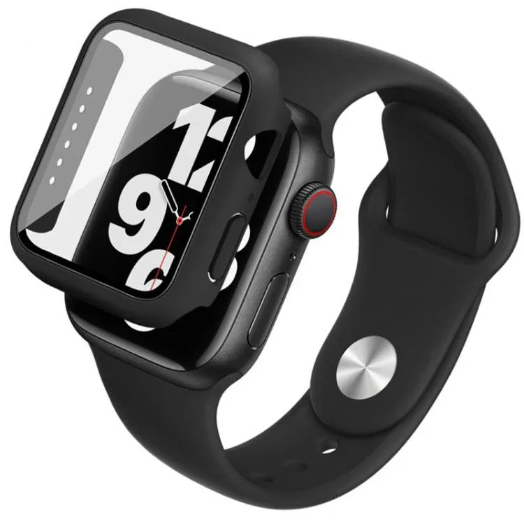 imak 一體成型保護殼與保護膜附矽膠錶帶，適用於 Apple Watch SE 1/2/3/系列 4/5/6 44mm，適用於 Apple Watch SE 1/2/3/系列 4/5/6 40mm