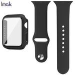 imak 一體成型保護殼與保護膜附矽膠錶帶，適用於 Apple Watch SE 1/2/3/系列 4/5/6 44mm，適用於 Apple Watch SE 1/2/3/系列 4/5/6 40mm