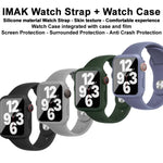 imak 一體成型保護殼與保護膜附矽膠錶帶，適用於 Apple Watch SE 1/2/3/系列 4/5/6 44mm，適用於 Apple Watch SE 1/2/3/系列 4/5/6 40mm