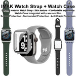 imak 一體成型保護殼與保護膜附矽膠錶帶，適用於 Apple Watch SE 1/2/3/系列 4/5/6 44mm，適用於 Apple Watch SE 1/2/3/系列 4/5/6 40mm