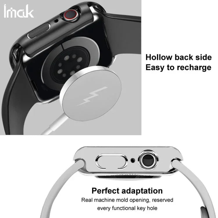 imak 一體成型保護殼與保護膜附矽膠錶帶，適用於 Apple Watch SE 1/2/3/系列 4/5/6 44mm，適用於 Apple Watch SE 1/2/3/系列 4/5/6 40mm