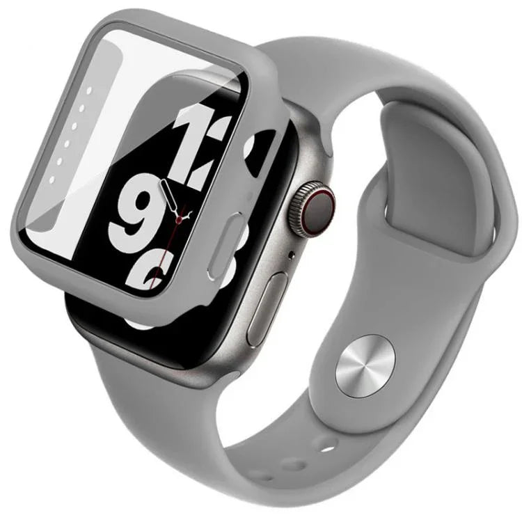 imak 一體成型保護殼與保護膜附矽膠錶帶，適用於 Apple Watch SE 1/2/3/系列 4/5/6 44mm，適用於 Apple Watch SE 1/2/3/系列 4/5/6 40mm