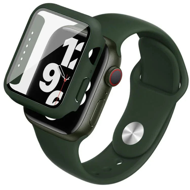 imak 一體成型保護殼與保護膜附矽膠錶帶，適用於 Apple Watch SE 1/2/3/系列 4/5/6 44mm，適用於 Apple Watch SE 1/2/3/系列 4/5/6 40mm