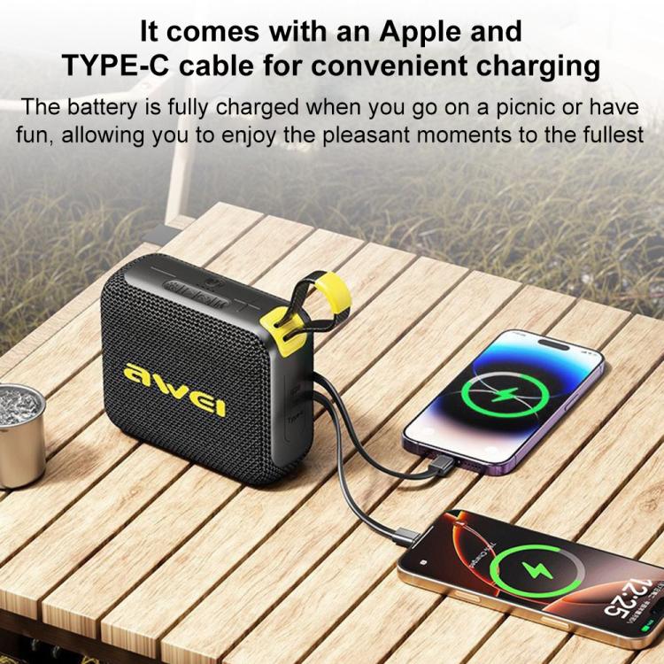 AWEI KA20 便攜式 TWS / TF 藍牙 5.3 喇叭，帶 RGB 燈光