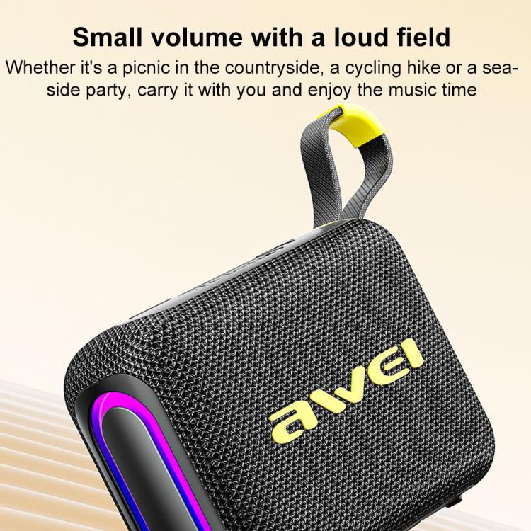 AWEI KA20 便攜式 TWS / TF 藍牙 5.3 喇叭，帶 RGB 燈光