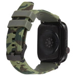 xDfind 黑色接頭迷彩印花矽膠錶帶，適用於 Apple Watch 42 / 44 / 45 / 46 / 49mm，適用於 Apple Watch 38 / 40 / 41 / S10 42mm