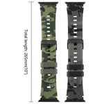 xDfind 黑色接頭迷彩印花矽膠錶帶，適用於 Apple Watch 42 / 44 / 45 / 46 / 49mm，適用於 Apple Watch 38 / 40 / 41 / S10 42mm