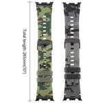 xDfind Black Connector Camouflage Print Silicone Watch Band, For Samsung Galaxy Watch Ultra / Ultra 2025, For Samsung Galaxy Watch8 / Watch8 Classic