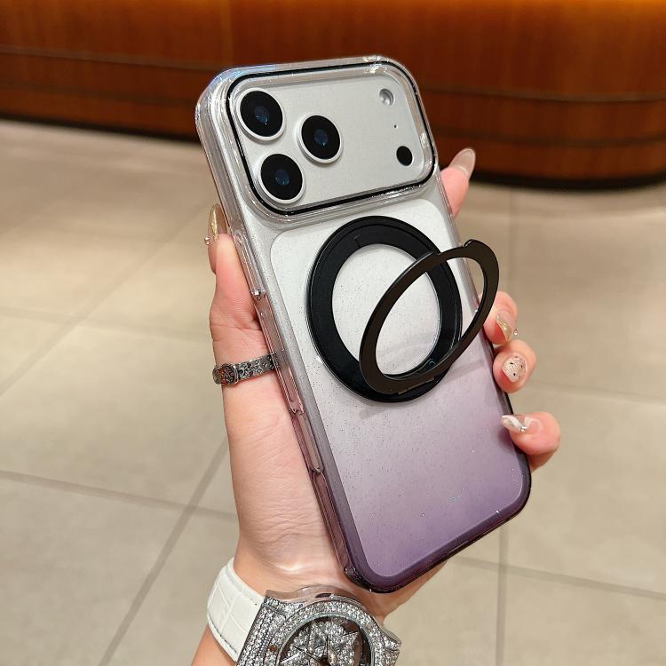 透明漸層 360 度旋轉支架 MagSafe 手機殼，適用於 iPhone 17 Pro Max，適用於 iPhone 17 Pro，適用於 iPhone 17，適用於 iPhone Air，適用於 iPhone 16 Pro Max，適用於 iPhone 16 Pro，適用於 iPhone 16 Plus，適用於 iPhone 16