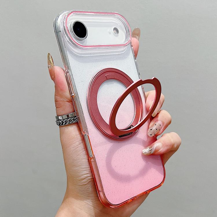 透明漸層 360 度旋轉支架 MagSafe 手機殼，適用於 iPhone 17 Pro Max，適用於 iPhone 17 Pro，適用於 iPhone 17，適用於 iPhone Air，適用於 iPhone 16 Pro Max，適用於 iPhone 16 Pro，適用於 iPhone 16 Plus，適用於 iPhone 16