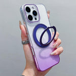 透明漸層 360 度旋轉支架 MagSafe 手機殼，適用於 iPhone 17 Pro Max，適用於 iPhone 17 Pro，適用於 iPhone 17，適用於 iPhone Air，適用於 iPhone 16 Pro Max，適用於 iPhone 16 Pro，適用於 iPhone 16 Plus，適用於 iPhone 16