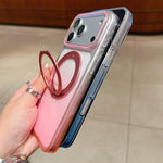 透明漸層 360 度旋轉支架 MagSafe 手機殼，適用於 iPhone 17 Pro Max，適用於 iPhone 17 Pro，適用於 iPhone 17，適用於 iPhone Air，適用於 iPhone 16 Pro Max，適用於 iPhone 16 Pro，適用於 iPhone 16 Plus，適用於 iPhone 16
