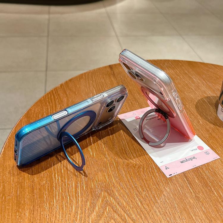 透明漸層 360 度旋轉支架 MagSafe 手機殼，適用於 iPhone 17 Pro Max，適用於 iPhone 17 Pro，適用於 iPhone 17，適用於 iPhone Air，適用於 iPhone 16 Pro Max，適用於 iPhone 16 Pro，適用於 iPhone 16 Plus，適用於 iPhone 16