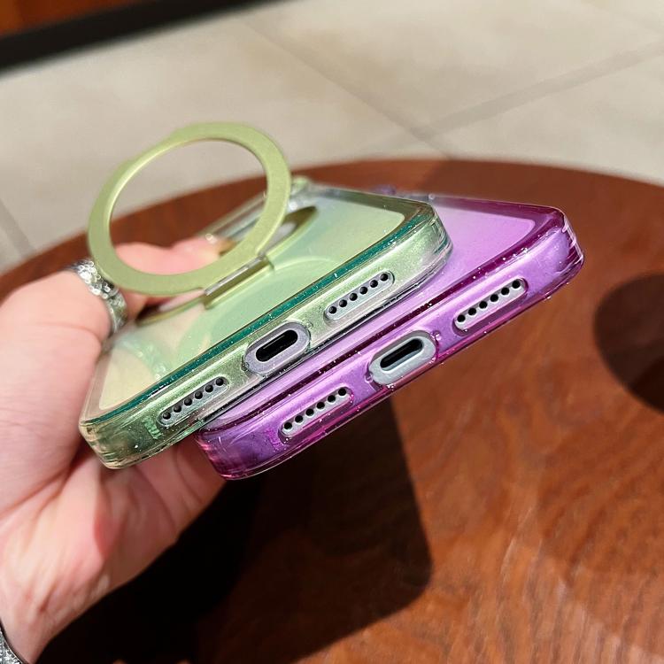 透明漸層金屬指環支架 MagSafe 手機殼，適用於 iPhone 17 Pro Max，適用於 iPhone 17 Pro，適用於 iPhone 17，適用於 iPhone Air，適用於 iPhone 16 Pro Max，適用於 iPhone 16 Pro，適用於 iPhone 16 Plus，適用於 iPhone 16
