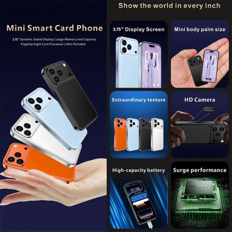 Melrose S17 Pro Mini，4GB+64GB，3.75 吋 Android 12.0 MTK6765 八核心，網路：4G，雙 SIM，支援 Google Play