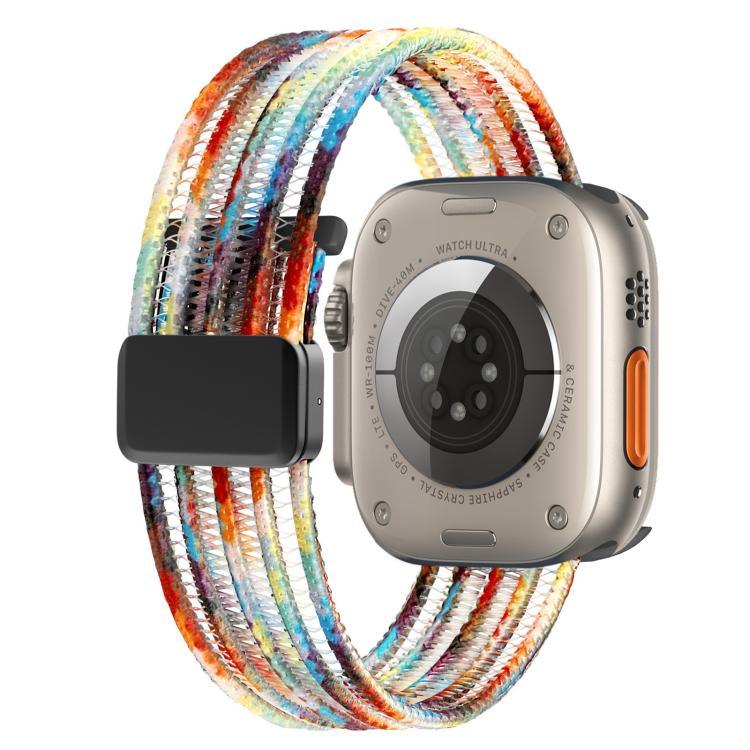 透氣尼龍魚線錶帶，適用於 Apple Watch 46mm / 49mm / 45mm / 44mm，適用於 Apple Watch S11 42mm / 41mm / 40mm / 38mm