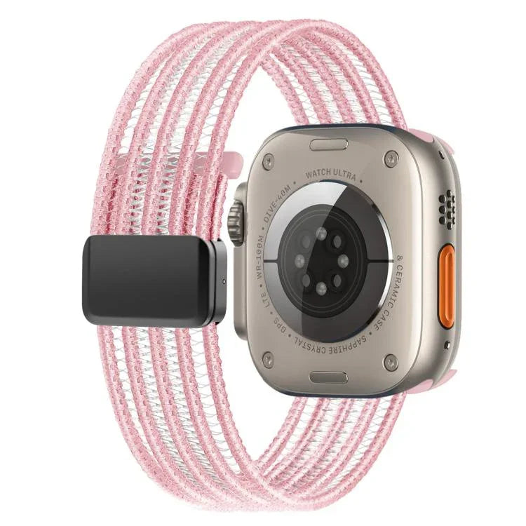 透氣尼龍魚線錶帶，適用於 Apple Watch 46mm / 49mm / 45mm / 44mm，適用於 Apple Watch S11 42mm / 41mm / 40mm / 38mm