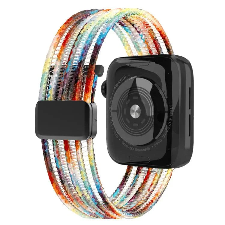 透氣尼龍魚線錶帶，適用於 Apple Watch 46mm / 49mm / 45mm / 44mm，適用於 Apple Watch S11 42mm / 41mm / 40mm / 38mm
