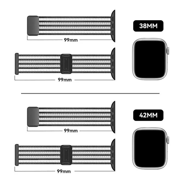 透氣尼龍魚線錶帶，適用於 Apple Watch 46mm / 49mm / 45mm / 44mm，適用於 Apple Watch S11 42mm / 41mm / 40mm / 38mm