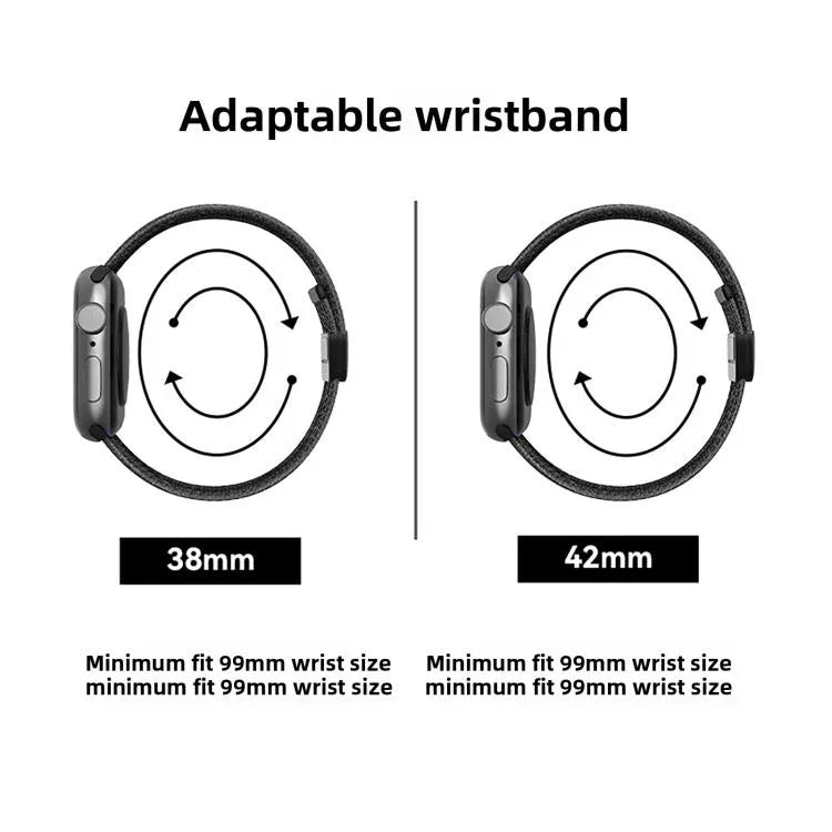 透氣尼龍魚線錶帶，適用於 Apple Watch 46mm / 49mm / 45mm / 44mm，適用於 Apple Watch S11 42mm / 41mm / 40mm / 38mm