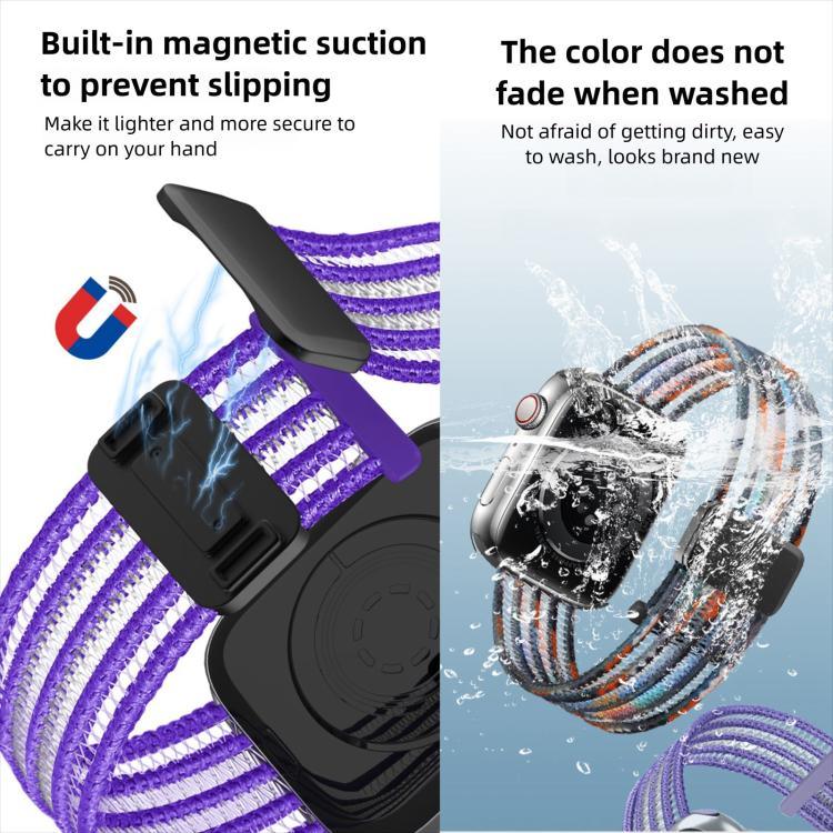 透氣尼龍魚線錶帶，適用於 Apple Watch 46mm / 49mm / 45mm / 44mm，適用於 Apple Watch S11 42mm / 41mm / 40mm / 38mm