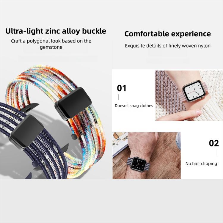 透氣尼龍魚線錶帶，適用於 Apple Watch 46mm / 49mm / 45mm / 44mm，適用於 Apple Watch S11 42mm / 41mm / 40mm / 38mm