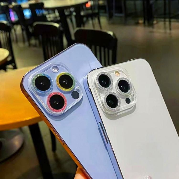 閃粉圈鋼化玻璃相機鏡頭膜，適用於 iPhone 17 Pro Max、iPhone 17 Pro