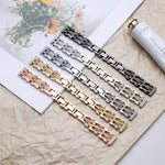 xDfind 流動漩渦鑽石金屬錶帶，適用於 Apple Watch 42 / 44 / 45 / 46 / 49mm，適用於 Apple Watch 38 / 40 / 41 / S11 42mm