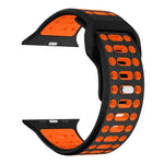 xDfind 雙色矽膠運動透氣錶帶，適用於 Apple Watch 46mm / 49mm / 45mm / 44mm