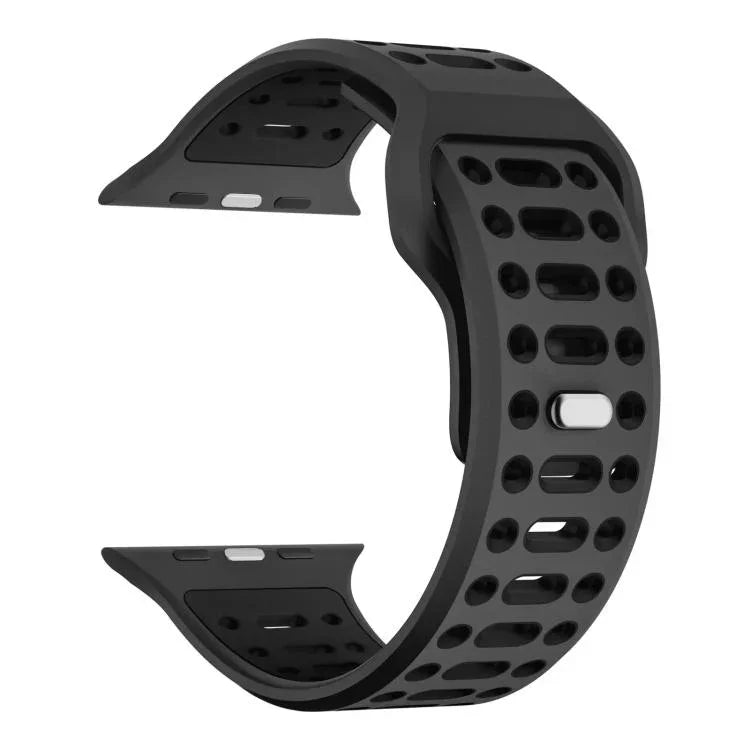xDfind 雙色矽膠運動透氣錶帶，適用於 Apple Watch 46mm / 49mm / 45mm / 44mm