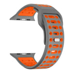 xDfind 雙色矽膠運動透氣錶帶，適用於 Apple Watch 46mm / 49mm / 45mm / 44mm