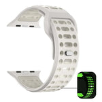xDfind 雙色矽膠運動透氣錶帶，適用於 Apple Watch 46mm / 49mm / 45mm / 44mm