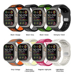 xDfind 雙色矽膠運動透氣錶帶，適用於 Apple Watch 46mm / 49mm / 45mm / 44mm
